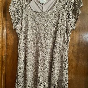 Elegant Lace Beige Top